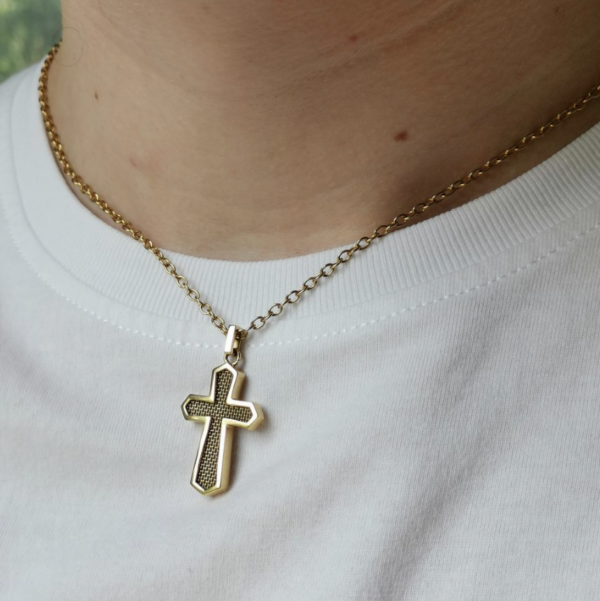 Gold cross necklace for women